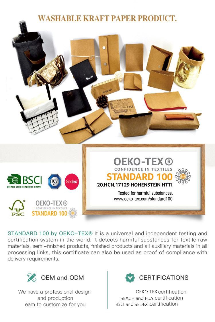 Product Qualification for Waterproof Washable Kraft Paper smart backpack