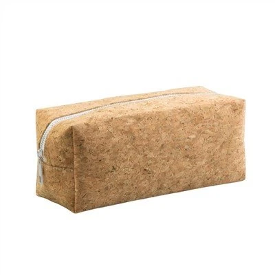 Bolsa zipper do saco de maquiagem de cortiça