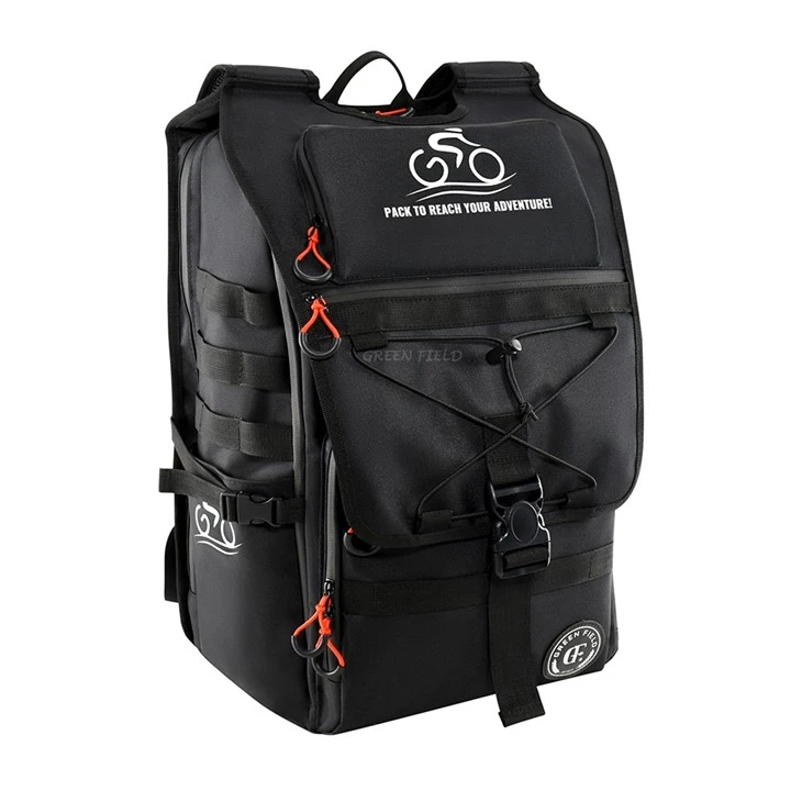 Portable Cycling Hard Shell Bag Pannier Backpack