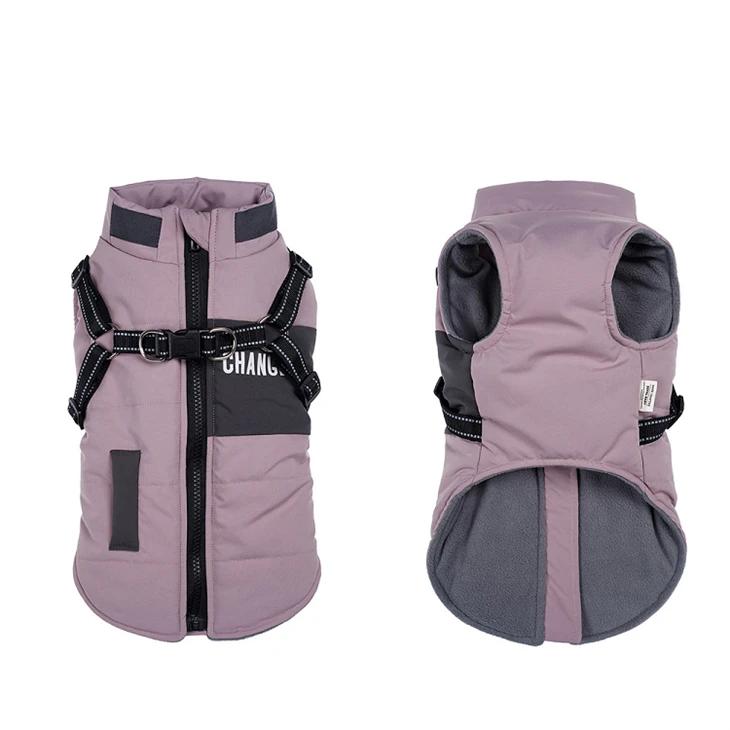 Luxury Dog Winter Jacket With Harness Coat Wholesale