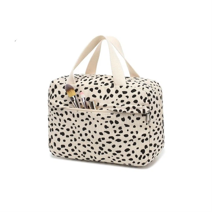 Bolsas de viagem de veludo cotelê para artigos de higiene pessoal
