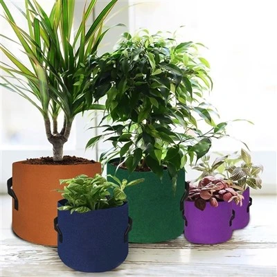 Sacos de cultivo de galão coloridos para plantas