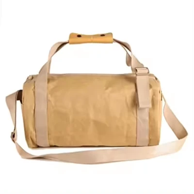 Mochila espaçosa com 2 bolsos laterais externos Bolsa de lona interna