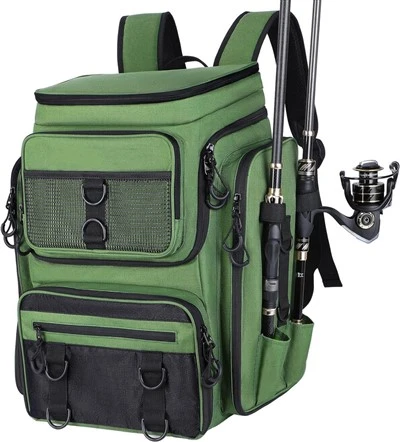 Mochila macia para pesca com impressão de logotipo personalizado